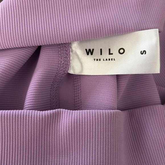 Wilo Lavender Rusched Ankle Leggings - Picture 2 of 8